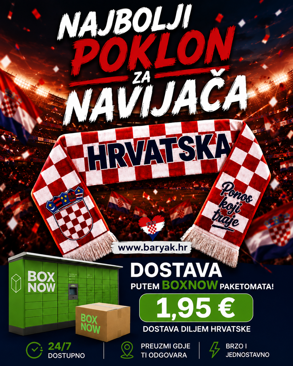 Navijački šal Hrvatska – Ponos koji traje
